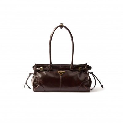 PRADA BONNIE MEDIUM LEATHER HANDBAG 1BA426 (32*15.5*12cm)